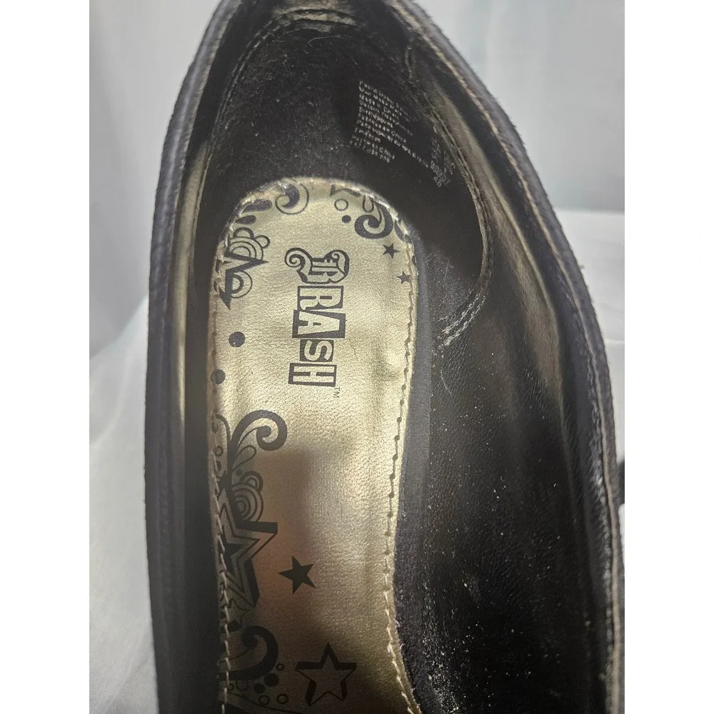Brash Womens Black Faux Suede Platform Stiletto Pumps Round Toe Heels Size 7.5W